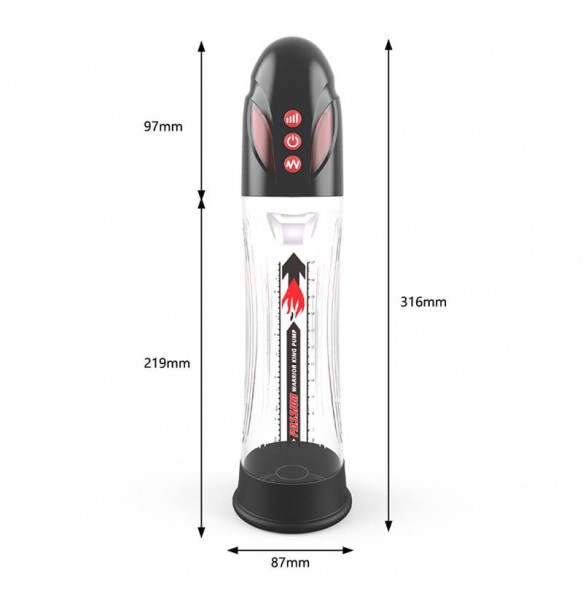 Intelligent High-Vacuum Penis Pump (Chargeable - Black)